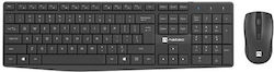 Natec Squid Wireless Keyboard & Mouse Set with US Layout