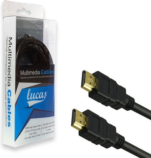 Lucas HDMI-Kabel männlich - HDMI-Männlich 3m Schwarz