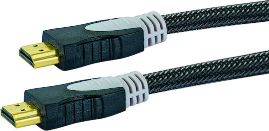 Schwaiger Braided Cable HDMI male - HDMI male 1.5m Μαύρο