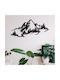 Decorative Silhouette Mountain Black Made of Metal 67x30cm