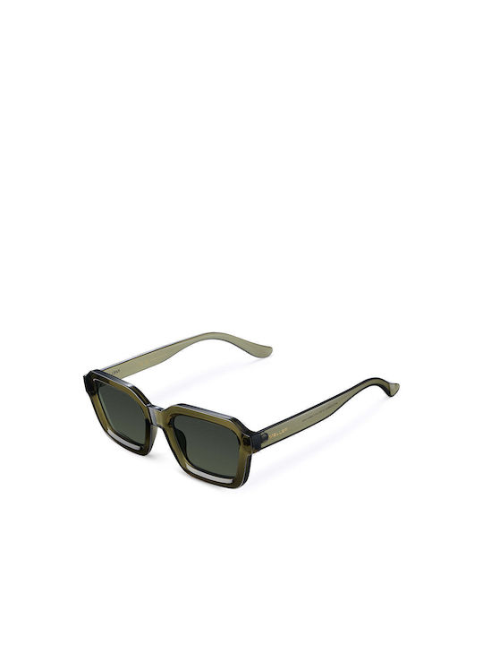 Meller Nayah Sunglasses with Stone Olive Plastic Frame and Green Lens NAY-STONEOLI