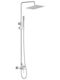 Laveo Pola Adjustable Shower Column with Mixer 94-138cm Silver