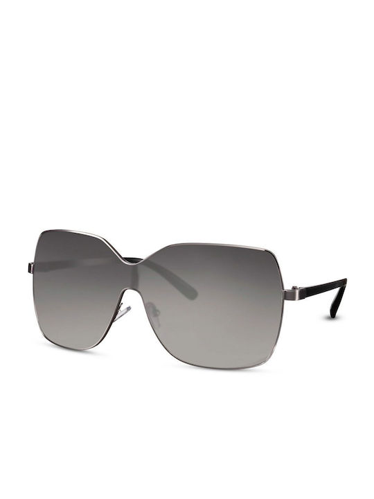 Solo-Solis Sonnenbrillen mit Silber Rahmen und Gray Verlaufsfarbe Linse NDL6287