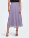 Only High Waist Midi Skirt with Tulle in Purple color