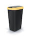Prosperplast Plastic Waste Bin Black 29.6x26.4x52.6cm