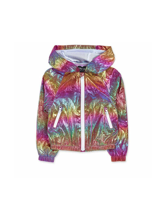 Nath Kids Windproof Girls Casual Jacket Multicolour Paradiso Beach with Ηood