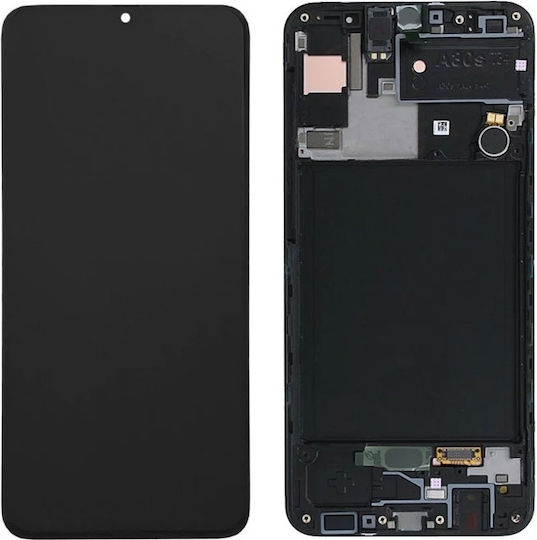 Οθόνη Incell με Μηχανισμό Αφής και Πλαίσιο για Galaxy A30s (Μαύρο)