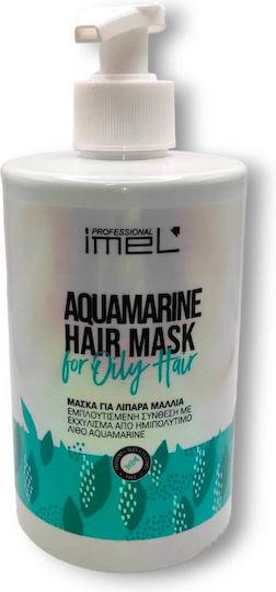 Imel Aquamarine Μάσκα Μαλλιών για Λιπαρότητα 500ml