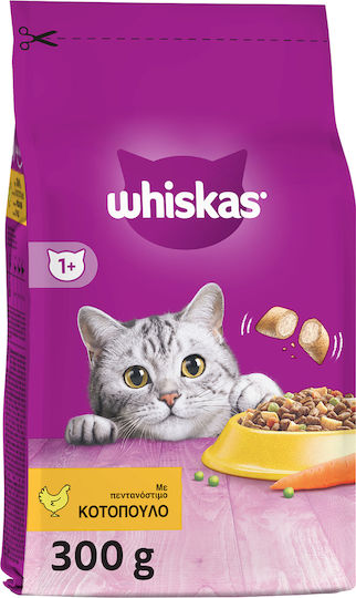 Whiskas 1+ Dry Food for Adult Cats with Chicken Stuffed Croquettes 0.3kg