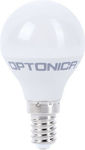 Optonica LED Lampen für Fassung E14 und Form G45 Kühles Weiß 450lm 1Stück