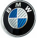 Carner Car Brand Logo Hood for Bmw BMW Badge Carbon Blue - White Small 73mm