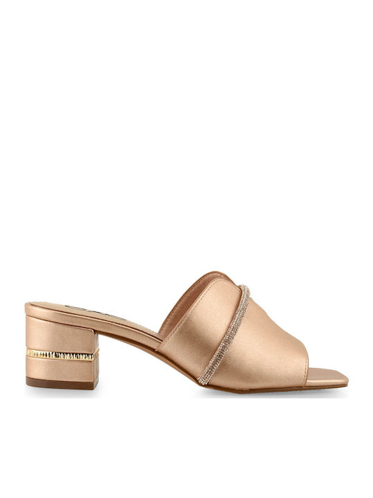 Exe Women's Mules with Chunky Low Heel in Rose ...