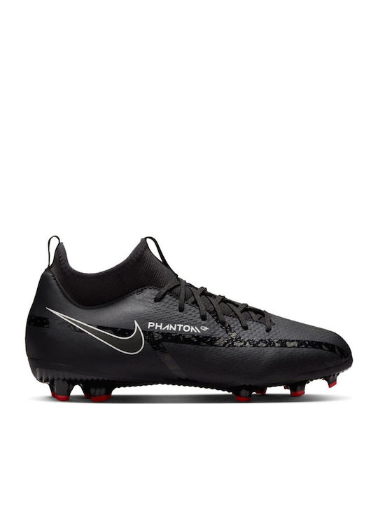 Jr Phantom GT2 Academy Dynamic Fit MG Kids Soccer Cleats And Shoes Molded Black Summit White Bright Crimson Dark Smoke Grey