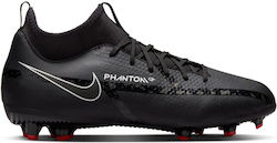 Nike Kids Molded Soccer Shoes with Sock Black / Summit White / Bright Crimson / Dark Smoke Grey
