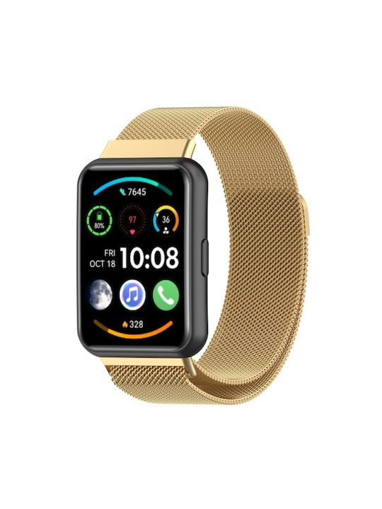 Milan Каишка Неръждаема стомана Златист (Huawei Watch Fit 2 - Хуавей Уотч Фит 2) EDA003301901G