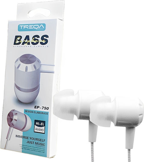 Ακουστικά Ψείρες In Ear EP-750 Λευκά