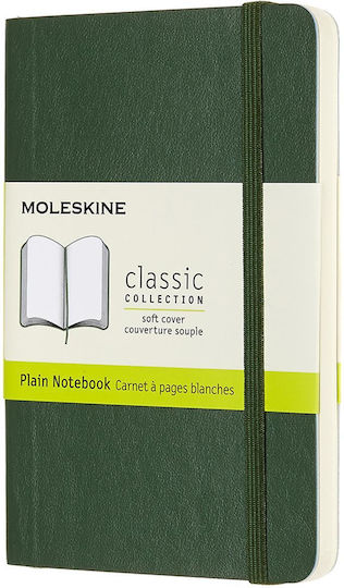 Moleskine Тетрадка с Бели Страници и Ластик Зелен