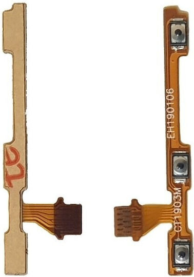 Kabel mit Lautstärke-Tasten in Orange Farbe für Huawei Y6 2019