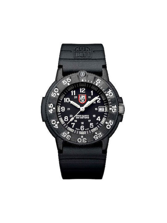 Luminox Watch Battery with Black Leather Strap