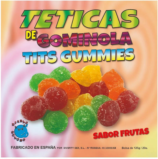 Tits Gummies Ερωτικό Βρώσιμο Δώρο 6 Colors & Flavors 125gr