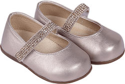 Babywalker Balerine Papuci De Botez Cu Talpă Moale Rose Gold