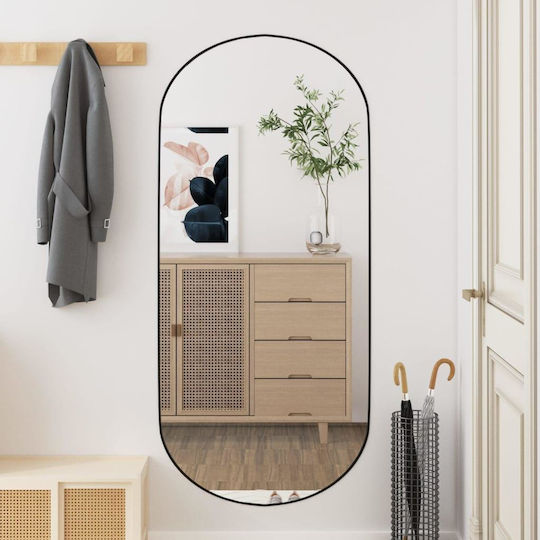 vidaXL 350458 Wandspiegel Oval Schwarz 100x45cm