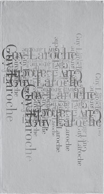 Guy Laroche Velour Printed 2103 Πετσέτα Θαλάσσης Βαμβακερή Silver 175x100εκ.