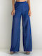 Toi&Moi Γυναικεία Υφασμάτινη Παντελόνα με Λάστιχο σε Μπλε Χρώμα