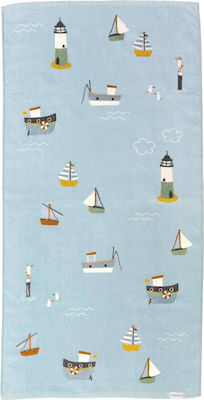 Little Dutch Sailors Bay Παιδική Πετσέτα Θαλάσσης Μπλε 120x60εκ.