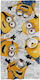 Kids Beach Towel Gray Minions 140x70cm