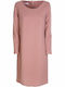 ZINO JORDAN Long sleeve salmon elastic embossed dress