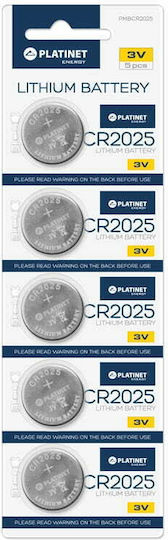 Platinet Батерии Литий За часовници CR2025 3V 5бр