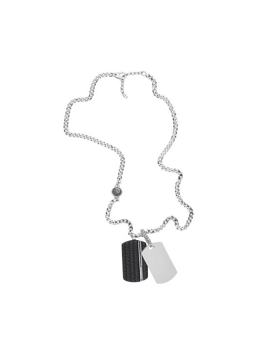 Diesel Double Dogtags Halskette Ausweis aus Stahl