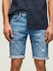 'stanley' Herrenshorts Jeans Blau