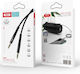 XO 3,5mm Klinkenkabel 3,5mm Stecker - 3,5mm Stecker Schwarzes 2m mit Vergoldeten Anschlüssen XO-NB-R175B