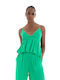 Vero Moda Women's Summer Blouse with Straps & V Neckline Green