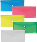 Typotrust Folder Transparent with Button for Paper A5 Multicolours 10pcs