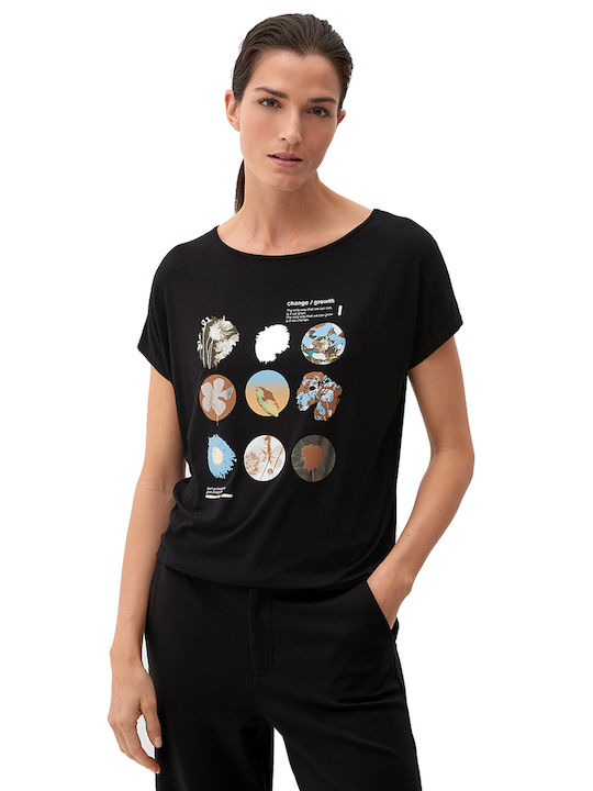 Women's T-Shirt Black Logo Print