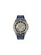 Police Watch Automatic with Blue Leather Strap