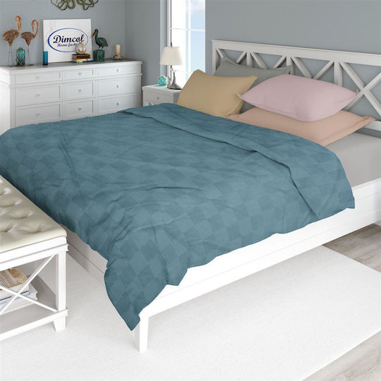 Dimcol Κουβέρτα Πικέ Υπέρδιπλη 220x250εκ. Πετρόλ 33122669002 Dimcol Κουβέρτα Πικέ Υπέρδιπλη 220x250εκ. Πετρόλ 33122669002