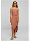 Urban Classics Sommer Midi Kleid Terracotta