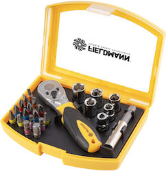 Fieldmann FDS 1018-23R Ratschen- und Steckschlüssel-Set 1/4" 23 Stück