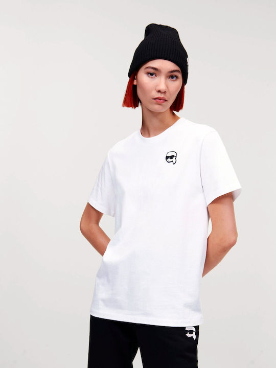 Karl Lagerfeld Ikonik 2.0 Damen Oversized T-shirt Weiß