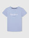 Kids' T-shirt Light Blue New Art