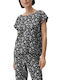 Women's Blouse Short Sleeve Animal Print Multicolour