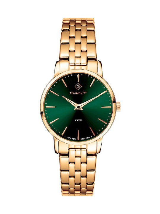 Gant Park Avenue Γυναικείο Ρολόι 32mm Μπαταρίας με Χρυσό Μεταλλικό Μπρασελέ