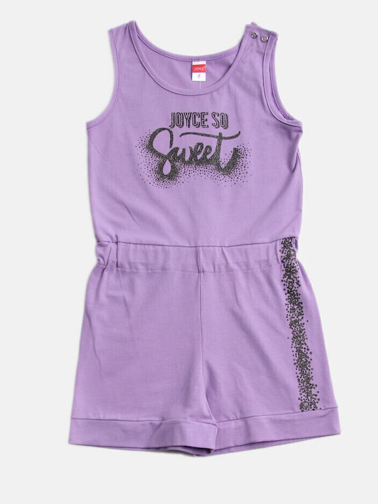 Șort/Salopetă Copii Întreg din Material Textil Lila