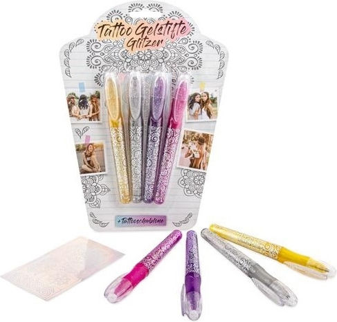 Trend Haus Festival Glitter Tattoo Pixuri Gel Set 4 Bucăți