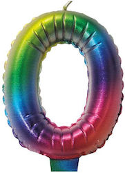 Procos Geburtstagskerze Nummer "0" Bunt 92675