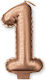 Procos Geburtstagskerze Nummer "1" in Rose Gold...